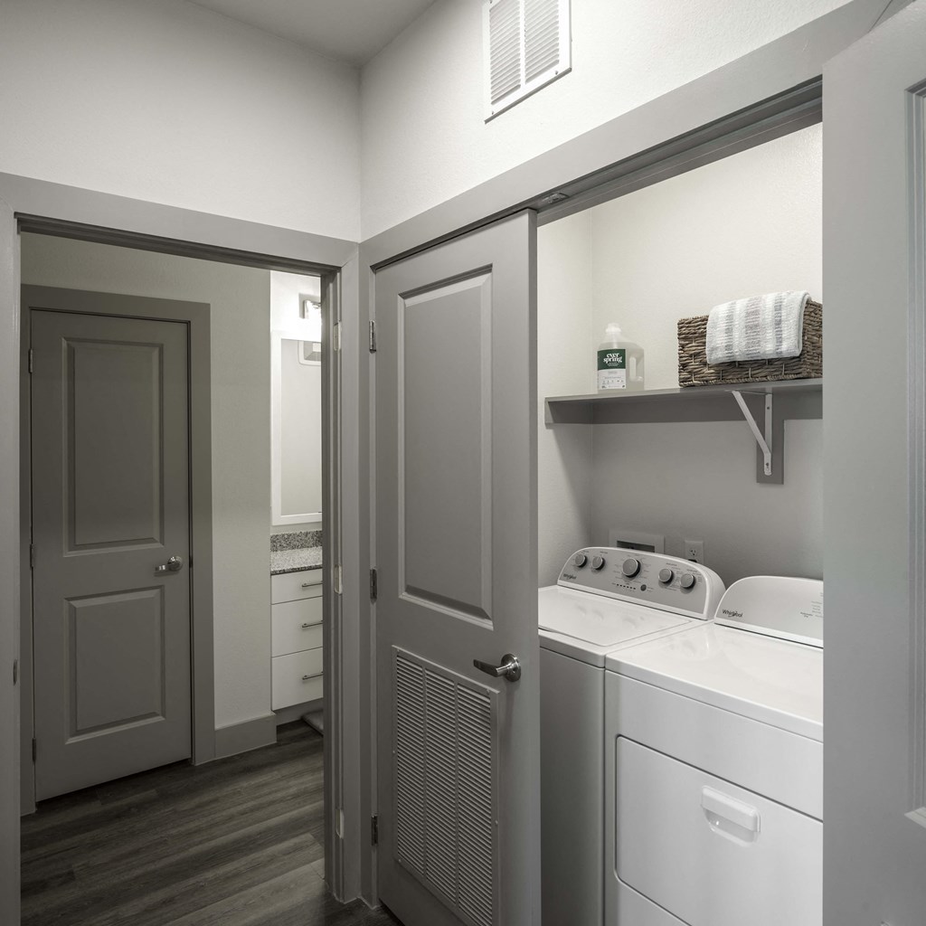 In-home, full-size, washer and dryer