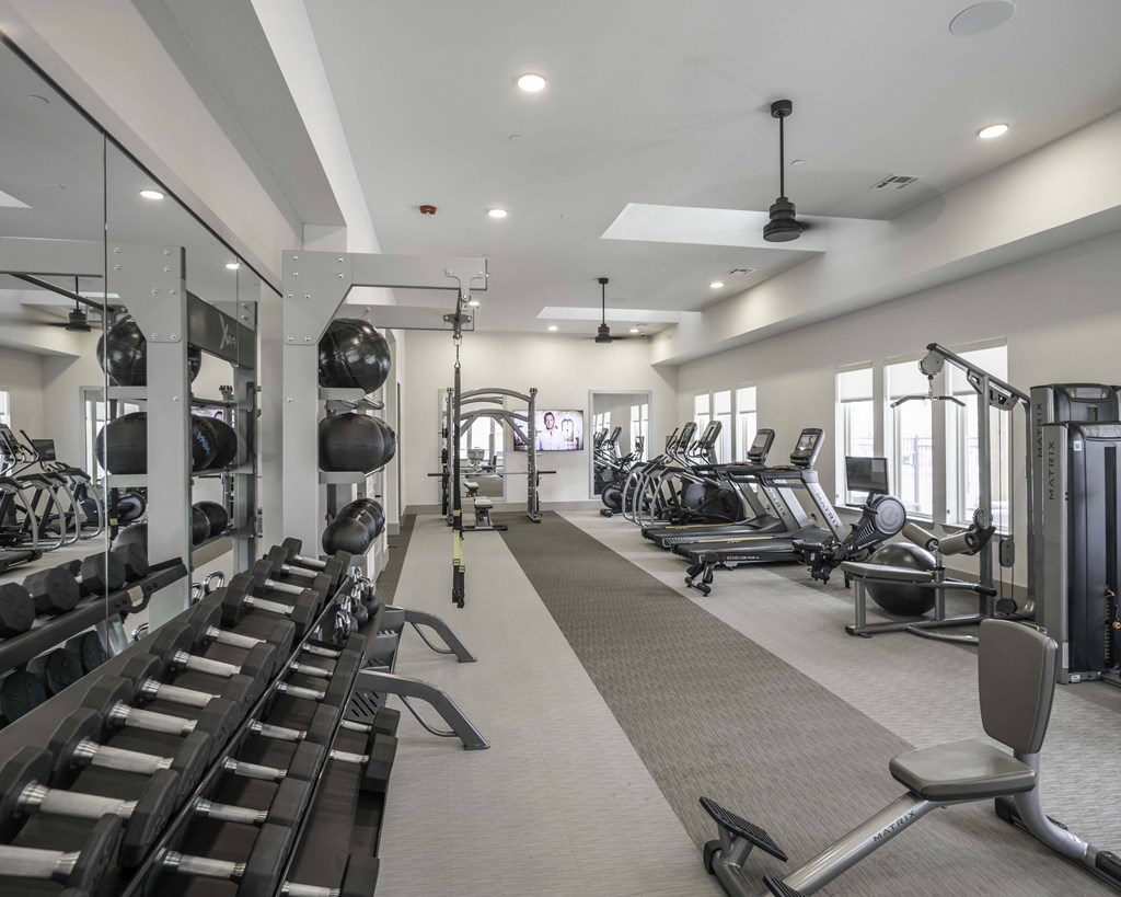 Fitness center with weight station
