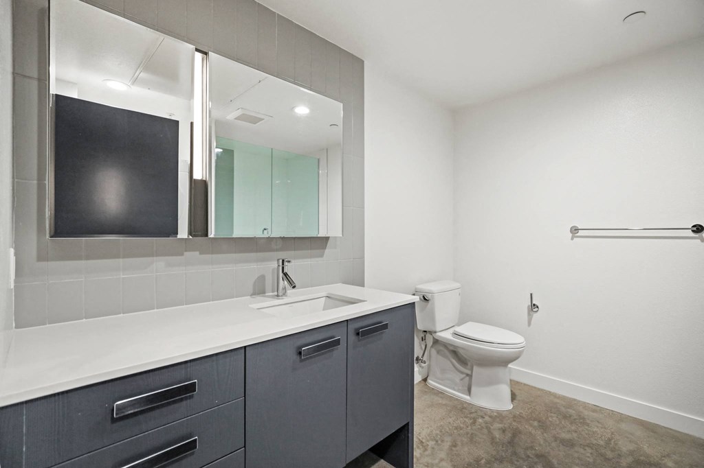 Bathroom with Vanity Cabinet Storage