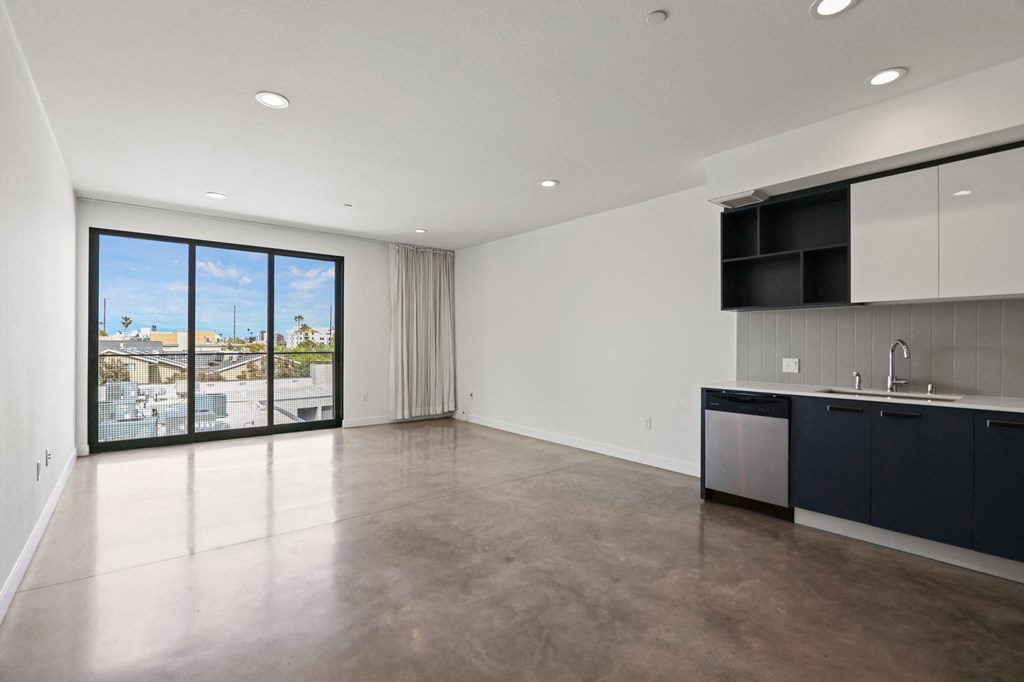 Open-Concept Kitchen with Dishwasher and Double-Sink