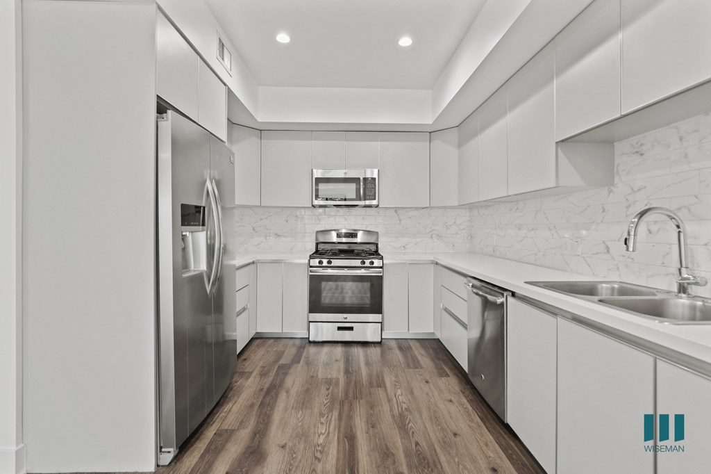 Kitchen with Stainless-Steel Appliances with Ample Cabinet Storage