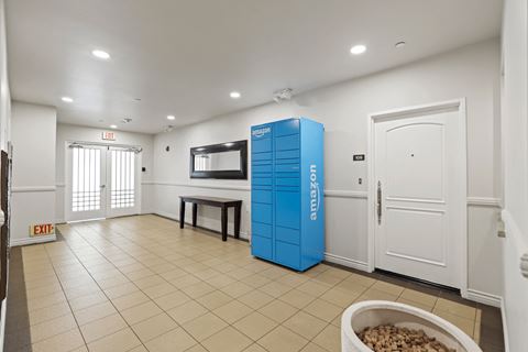 Lobby Entrance with Amazon Package Locker