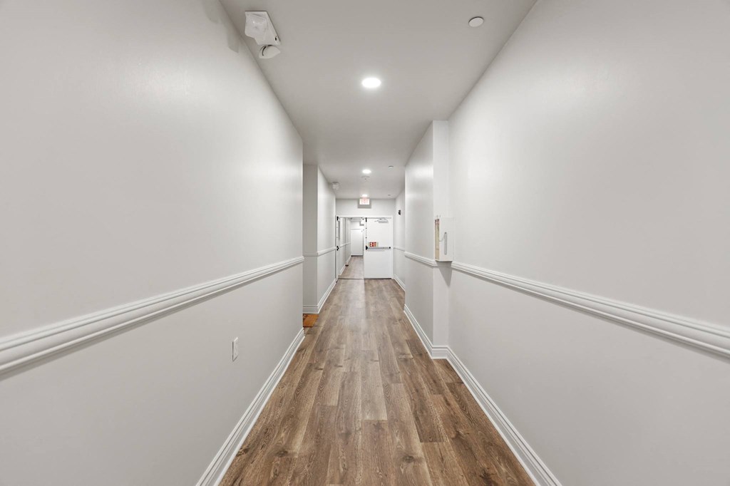 Hallway with Vinyl Flooring