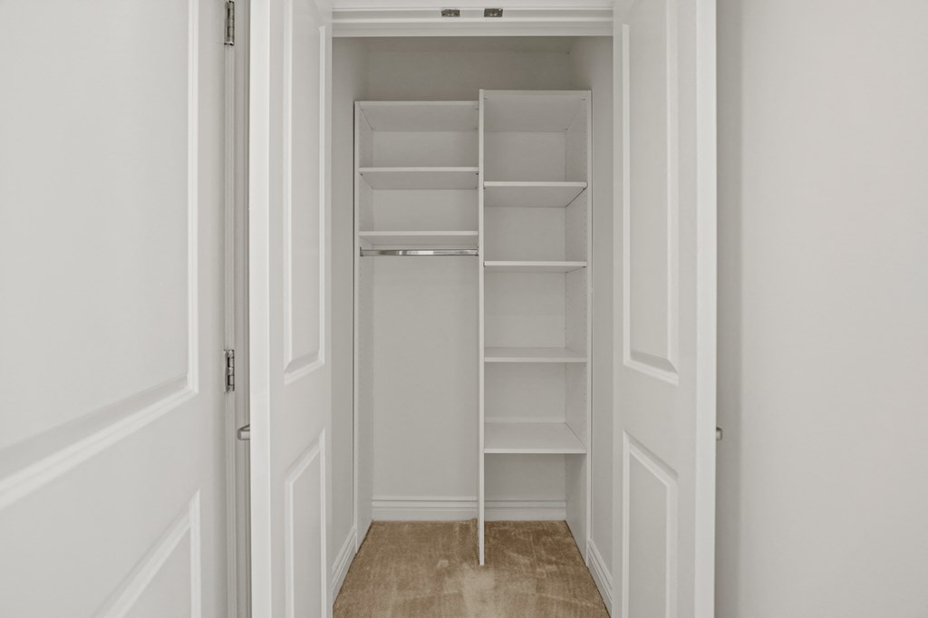 Closet with Built-In Shelving