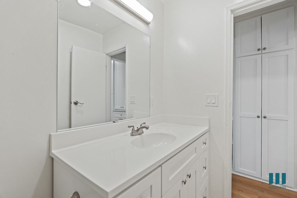 Bathroom with Vanity Cabinet Storage