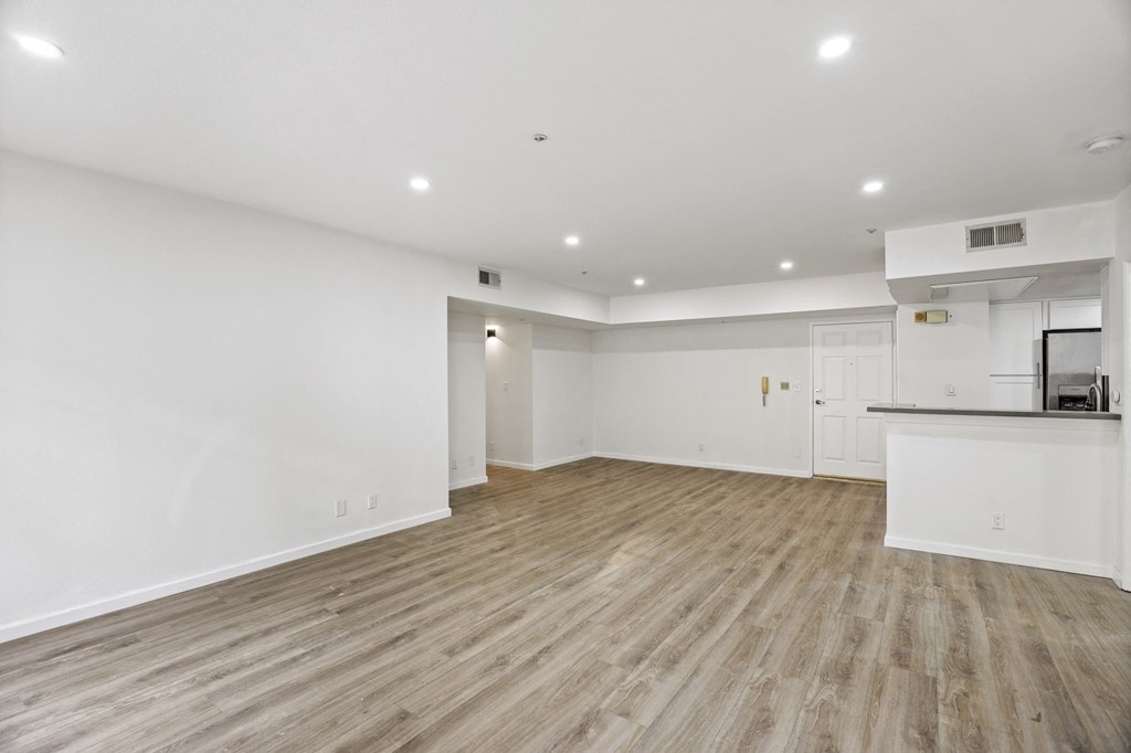 Open-Concept Kitchen, Dining, and Living Room Areas