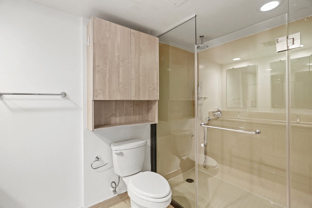 Bathroom with Walk-In Shower and Glass Door