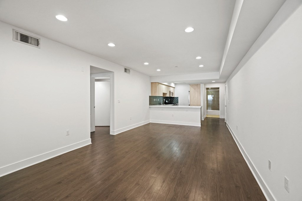 Open-Concept Kitchen, Dining, and Living Room Areas