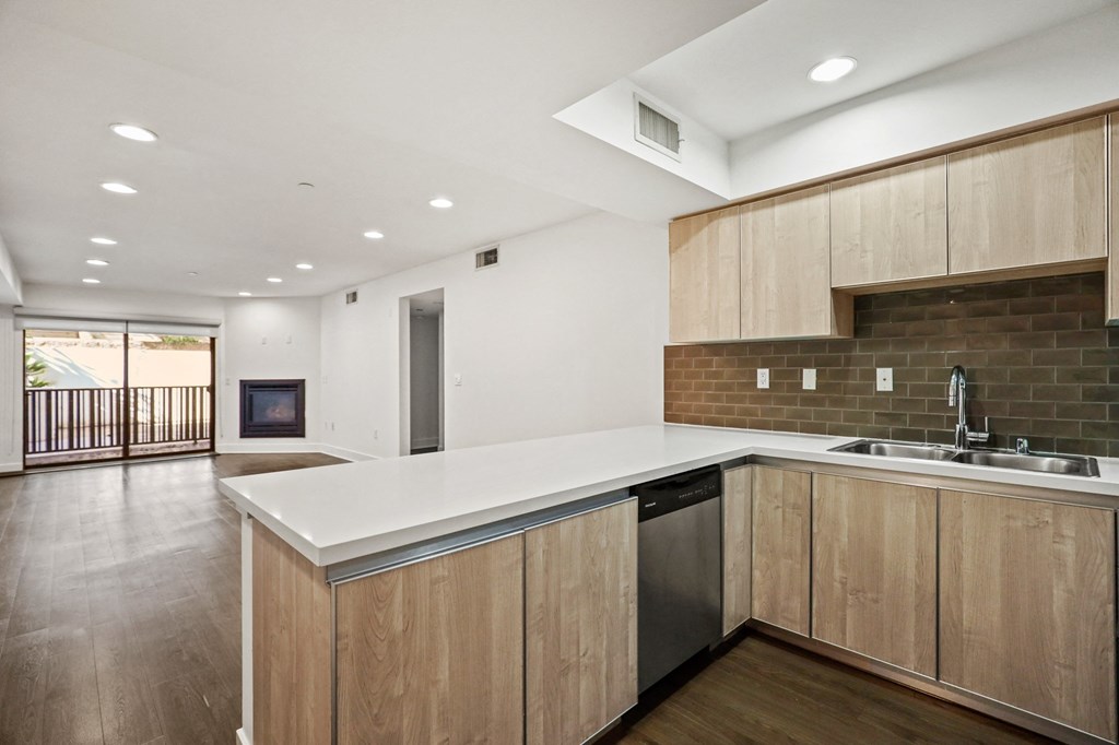 Open-Concept Kitchen, Dining, and Living Room Areas