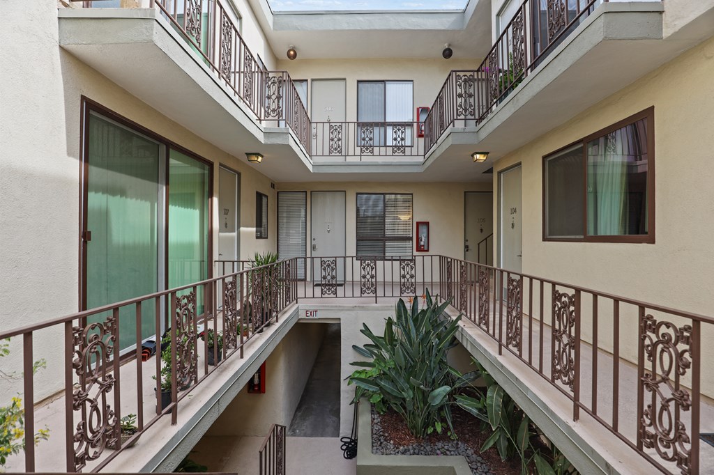 Upper Level View of Courtyard