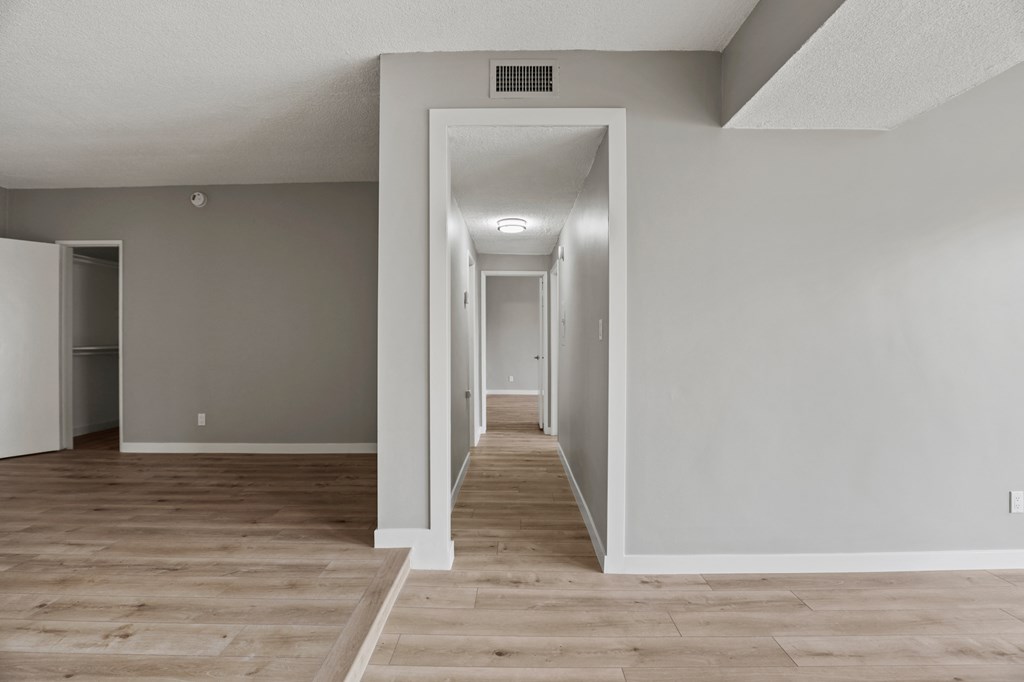 Living Room and Hallway to Bedrooms