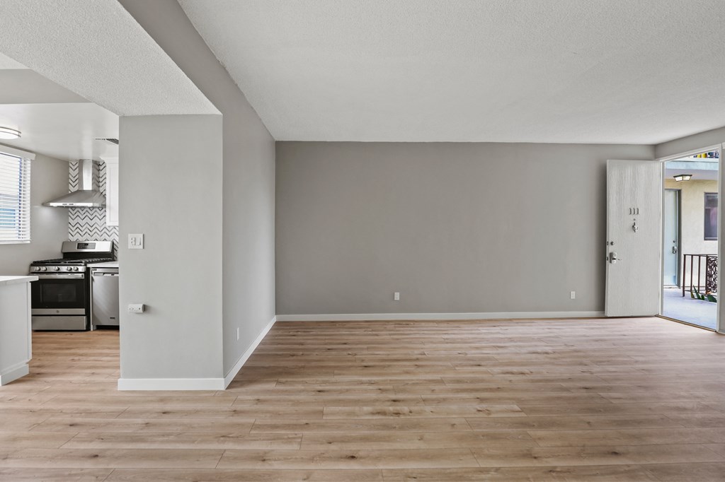 Front Entrance and Living Room Area