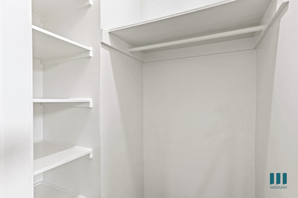 Closet with Built-In Shelving
