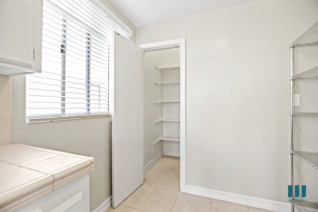 Kitchen Pantry with Built-In Shelving