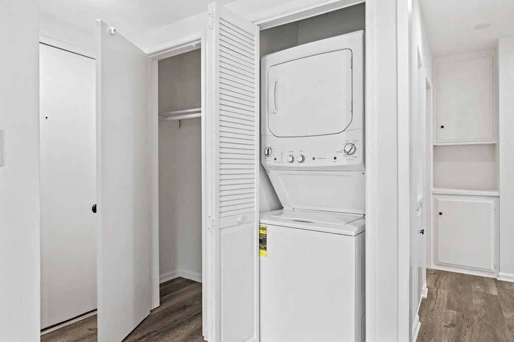 In-Suite Washer & Dryer, Hall Closet, and Built-In Cabinet Storage