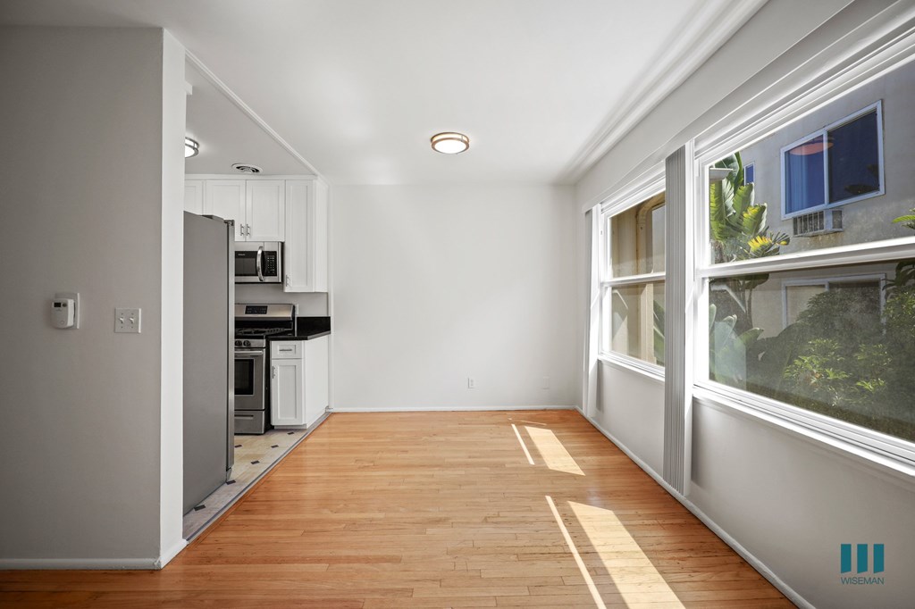 Kitchen and Dining Room with Large-Size Windows