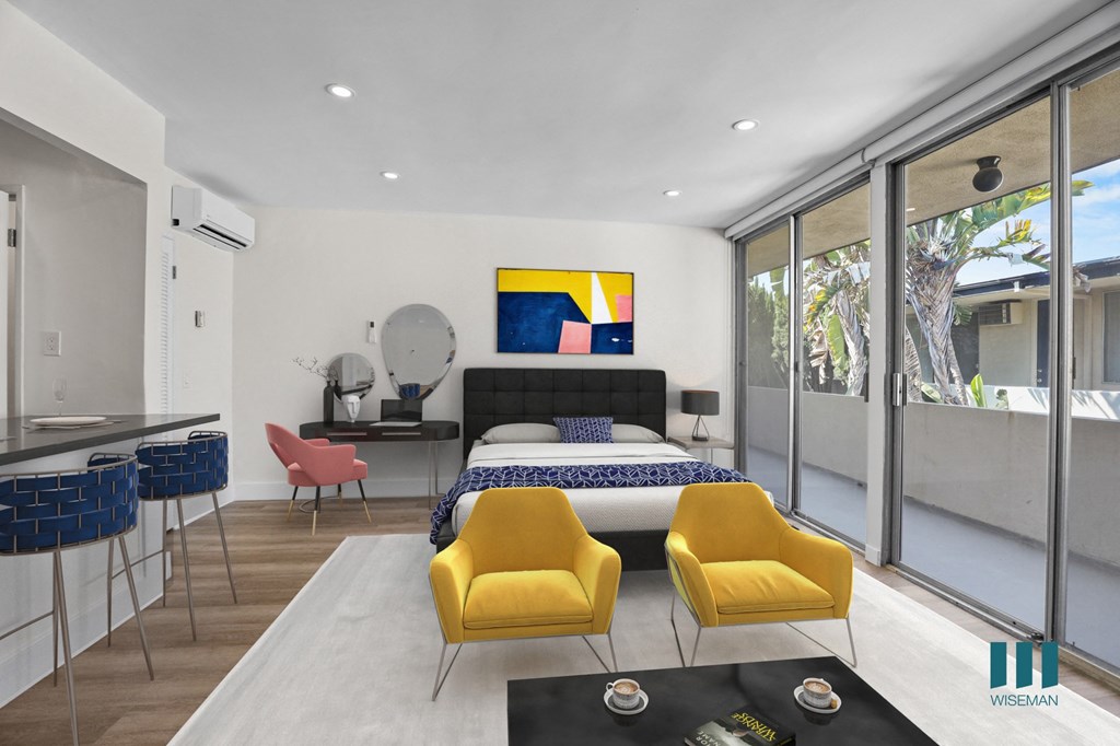 Studio with Floor to Ceiling windows