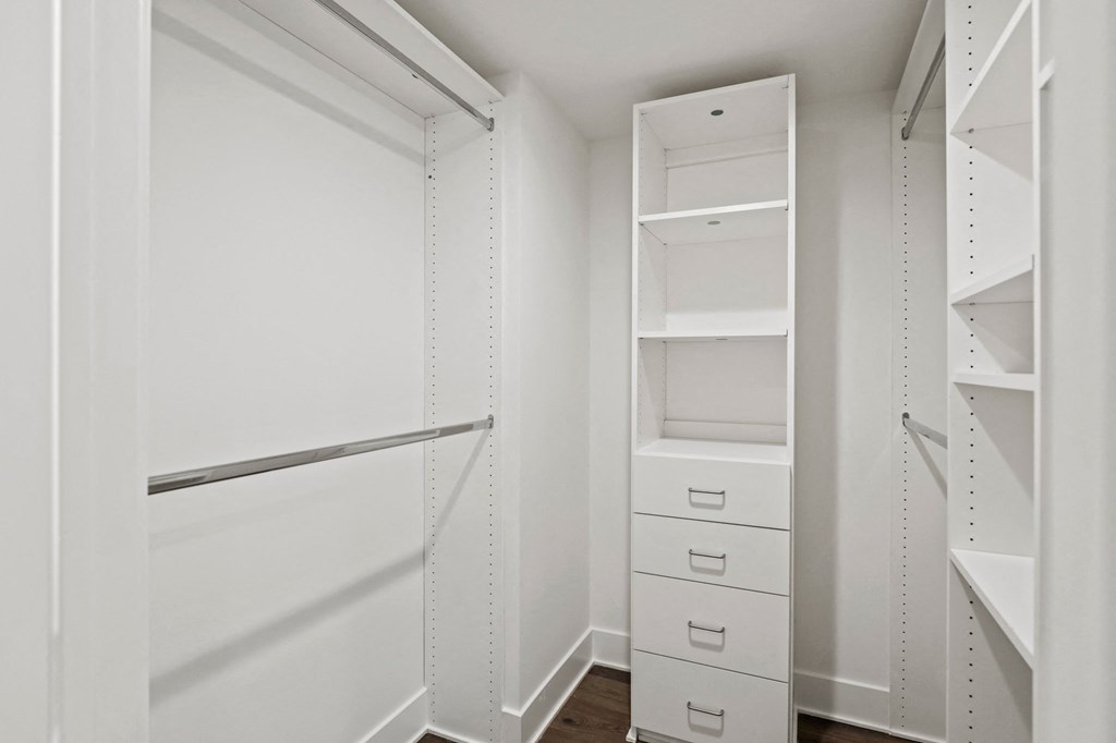 Walk-In Closet with Built-in Storage