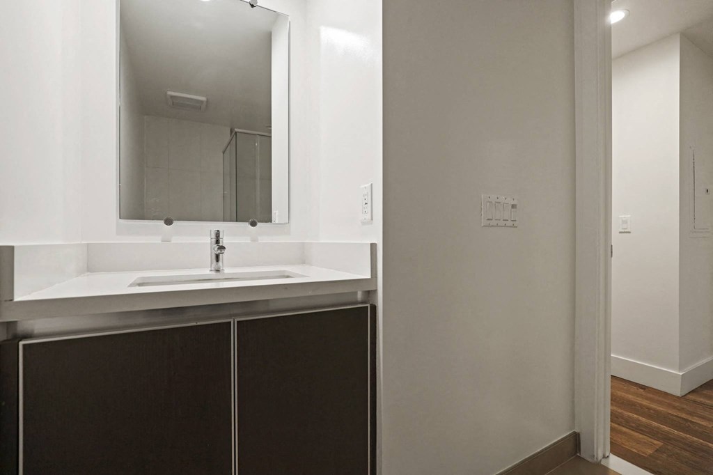 Bathroom with Vanity Cabinet Storage