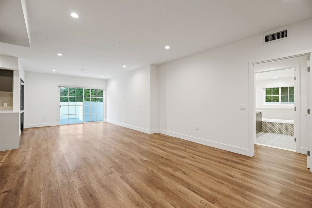 Large-Size Living Room and Hall Bathroom