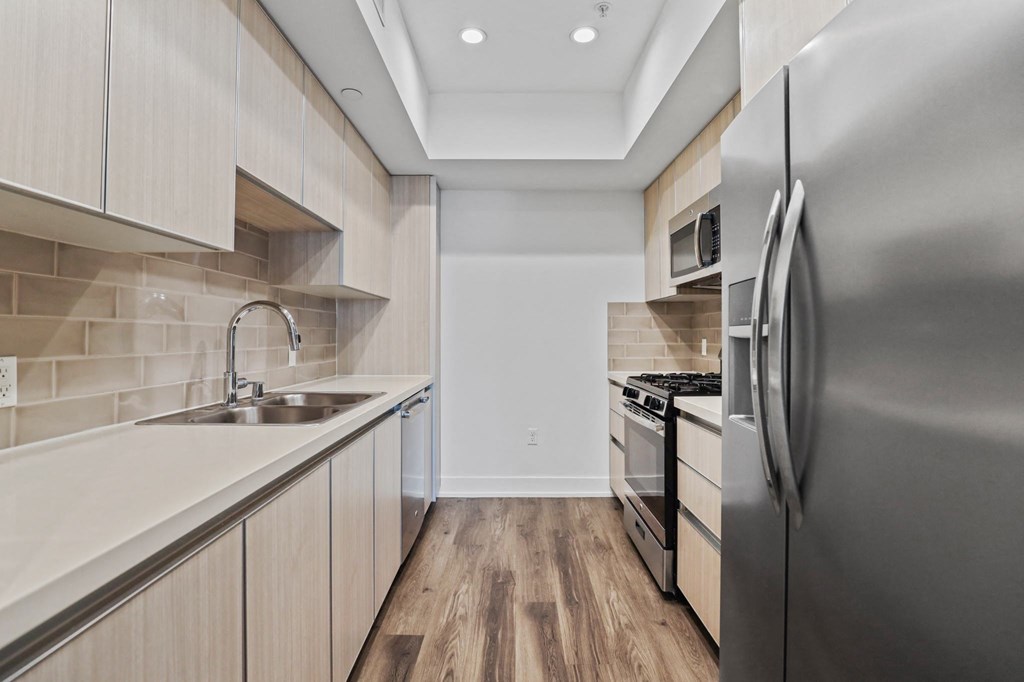 Kitchen with Energy-Efficient Stainless Appliances