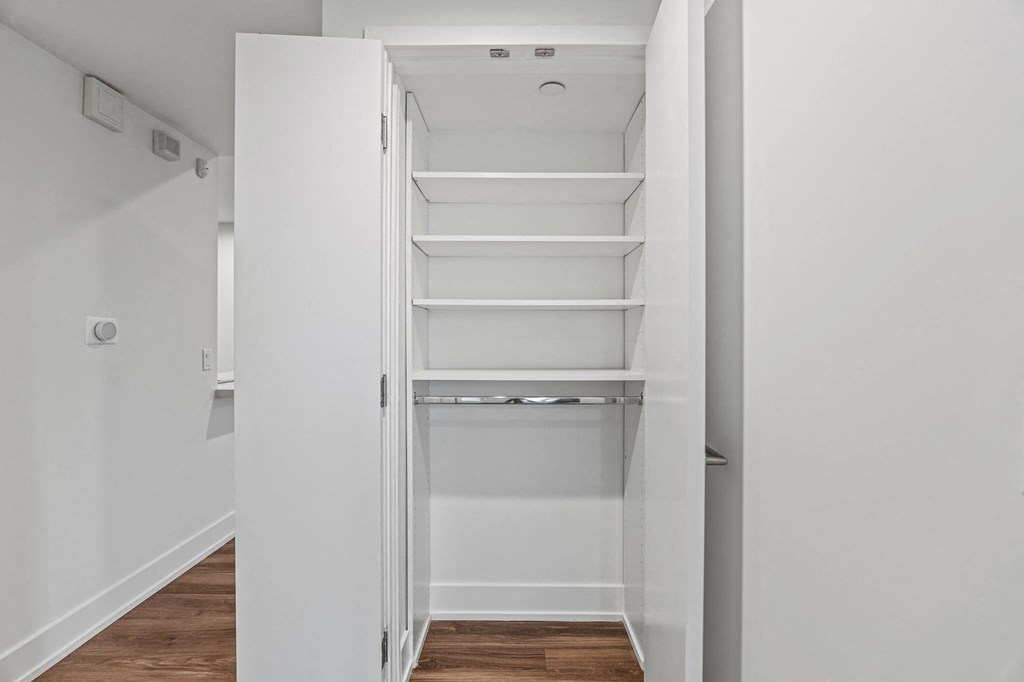 Hall Closet with Shelving
