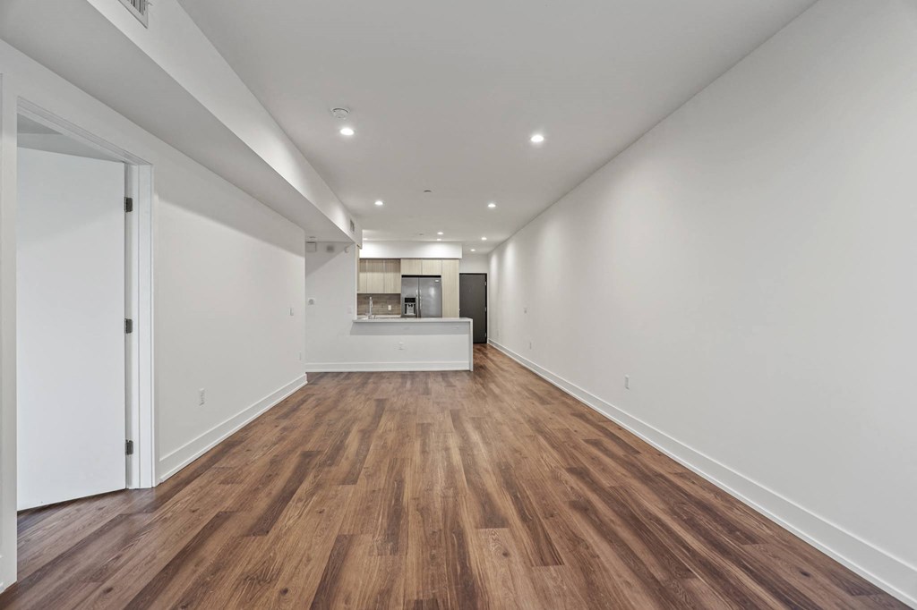 Open-Concept Kitchen, Dining, and Living Room Areas