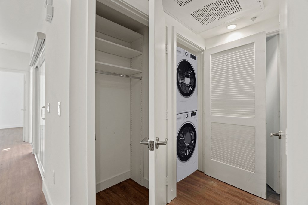 In-Suite Washer & Dryer and Hall Closet