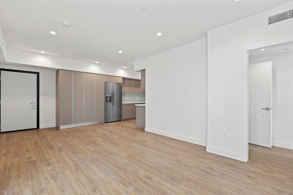 Open-Concept Kitchen, Dining, and Living Room Areas