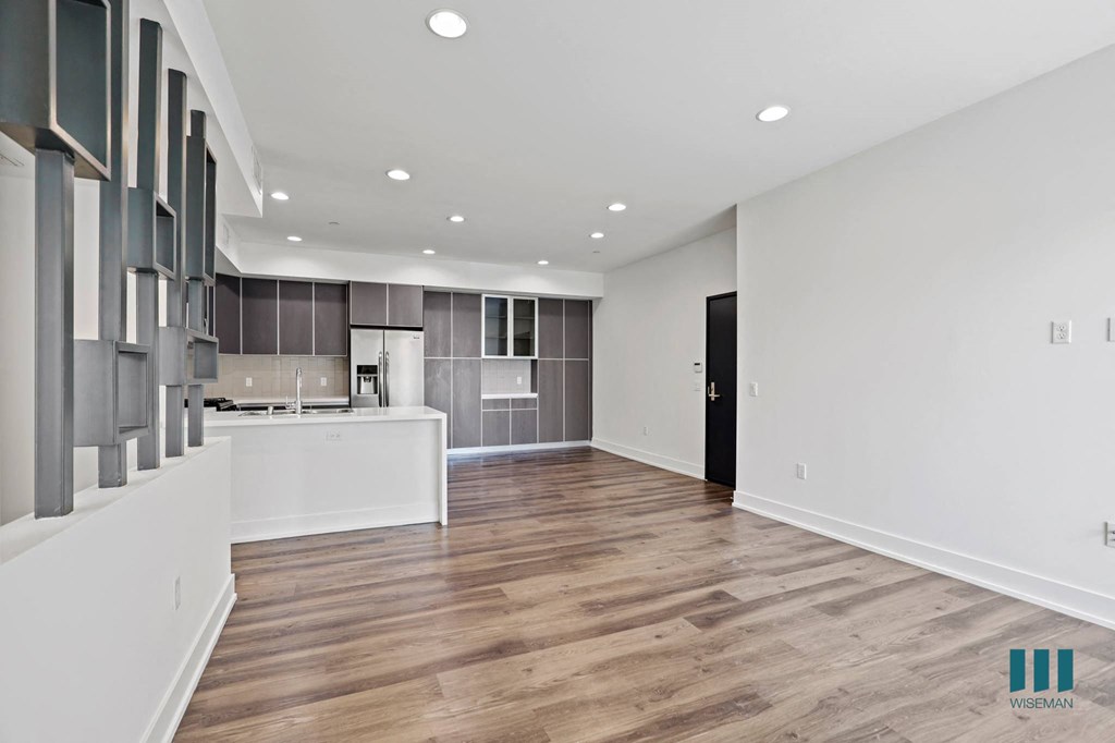 Open-Concept Kitchen, Dining, and Living Room Areas