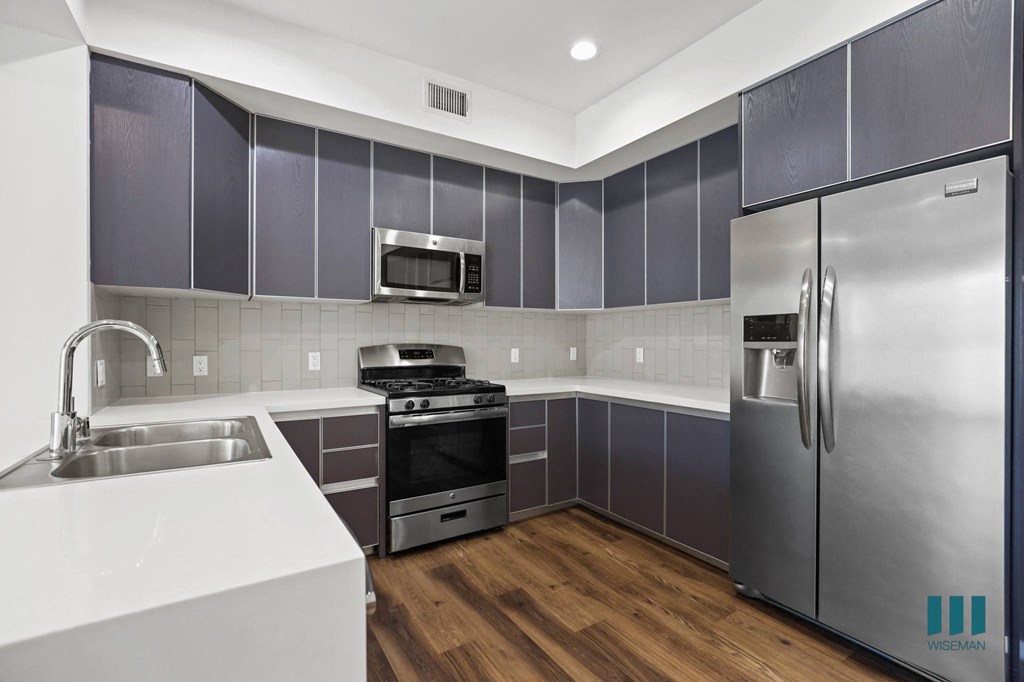 Kitchen with Energy-Efficient Stainless Appliances