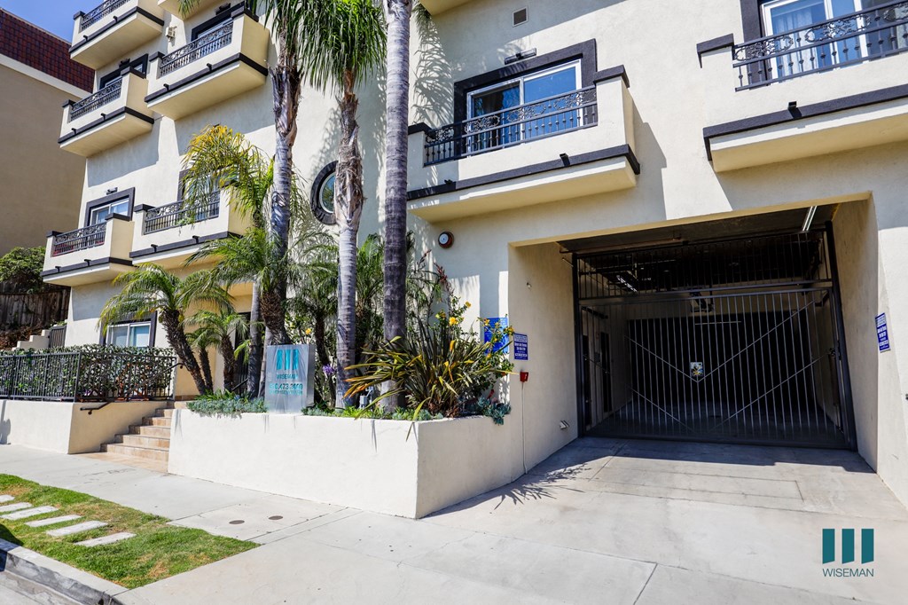Front Entrance of Building and Resident Garage