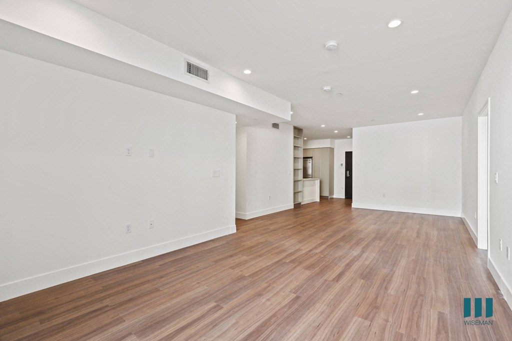 Dining and Living Room with Recessed Lighting and Vinyl Flooring