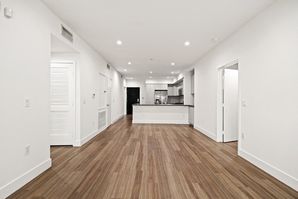 Open-Concept Kitchen, Dining, and Living Room Space