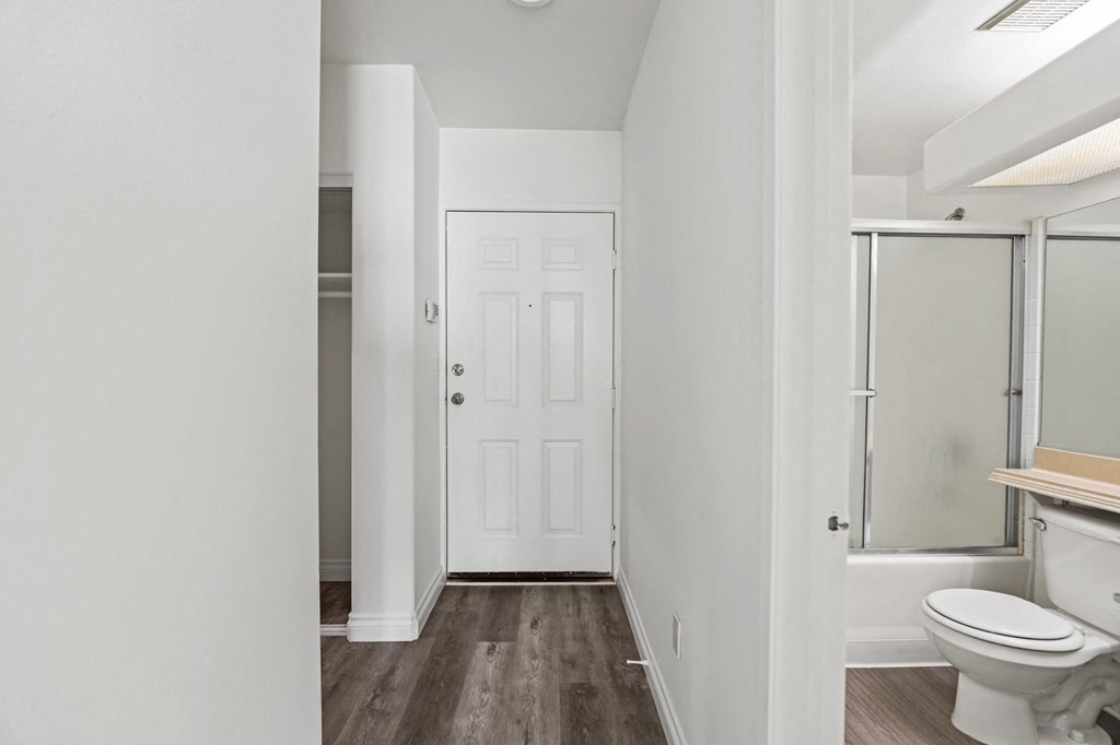 Front Entrance of Unit with Hall Bathro