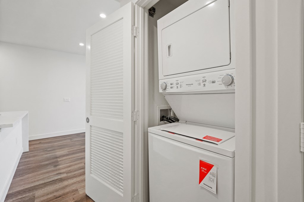 a washer and dryer in a laundry room