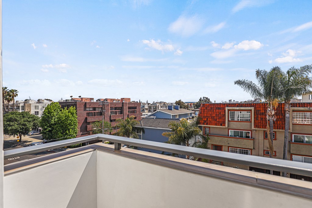 a view of the rooftops from the roof terrace