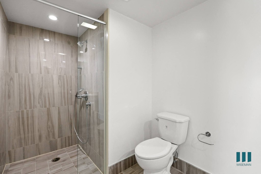 Bathroom with Walk-In Shower and Glass Door
