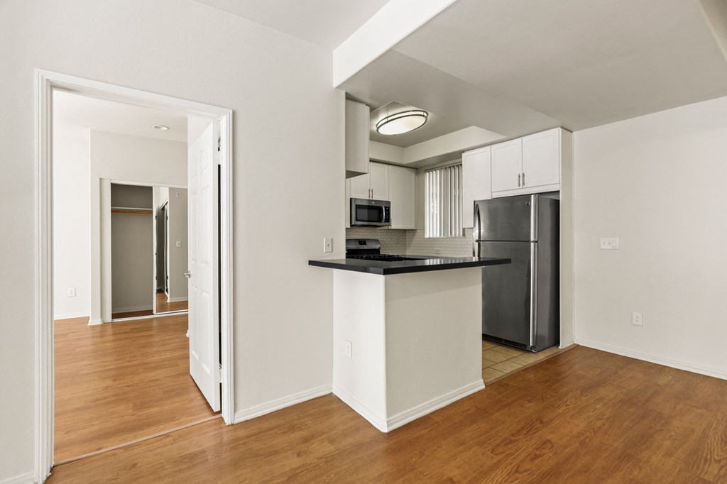 Kitchen and Entrance to a Bedroom