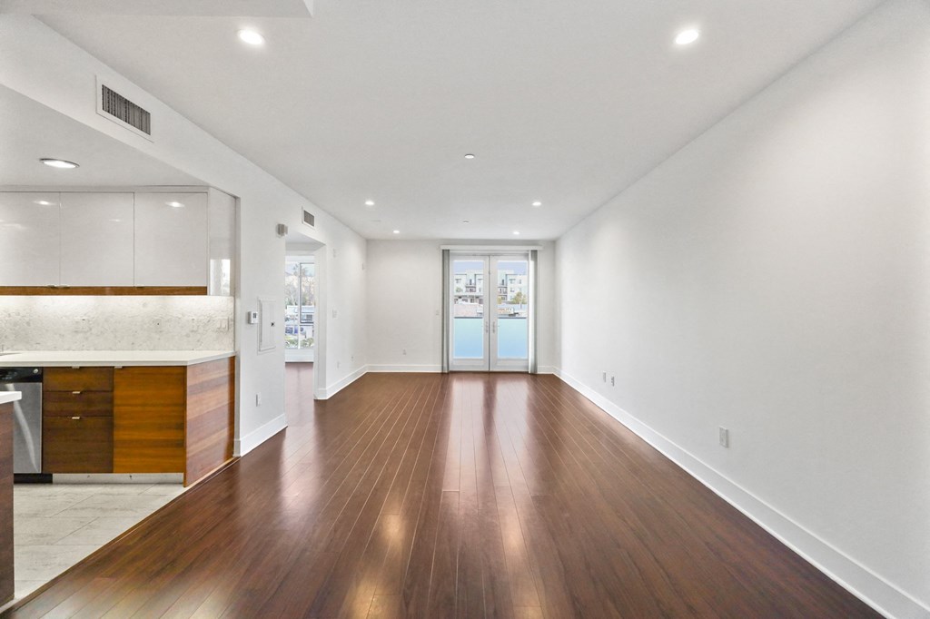 Open-Concept Kitchen, Dining, and Living Room Areas