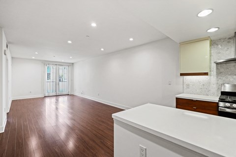 Open-Concept Kitchen, Dining, and Living Room Areas