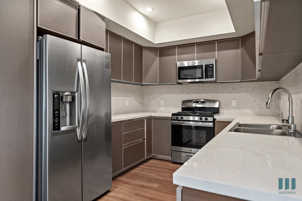 Kitchen with Energy-Efficient Stainless Appliances