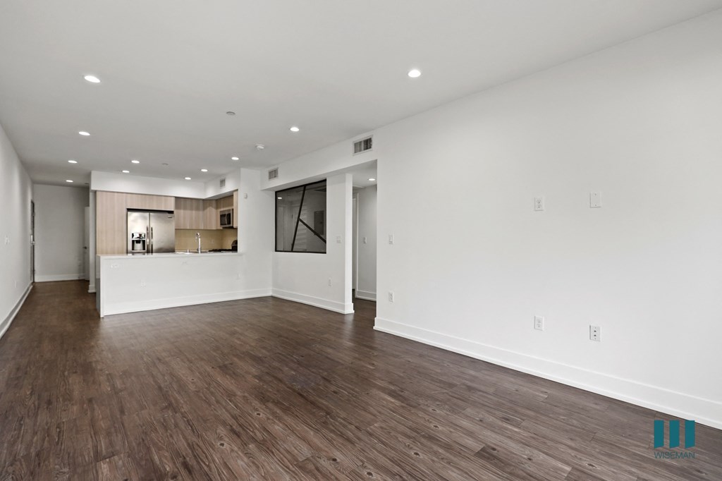 Open-Concept Kitchen, Dining, and Living Room Areas