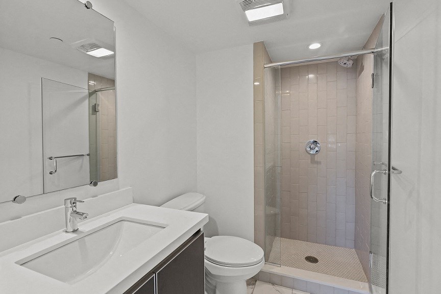 Bathroom with Walk-In Shower with Glass Doors