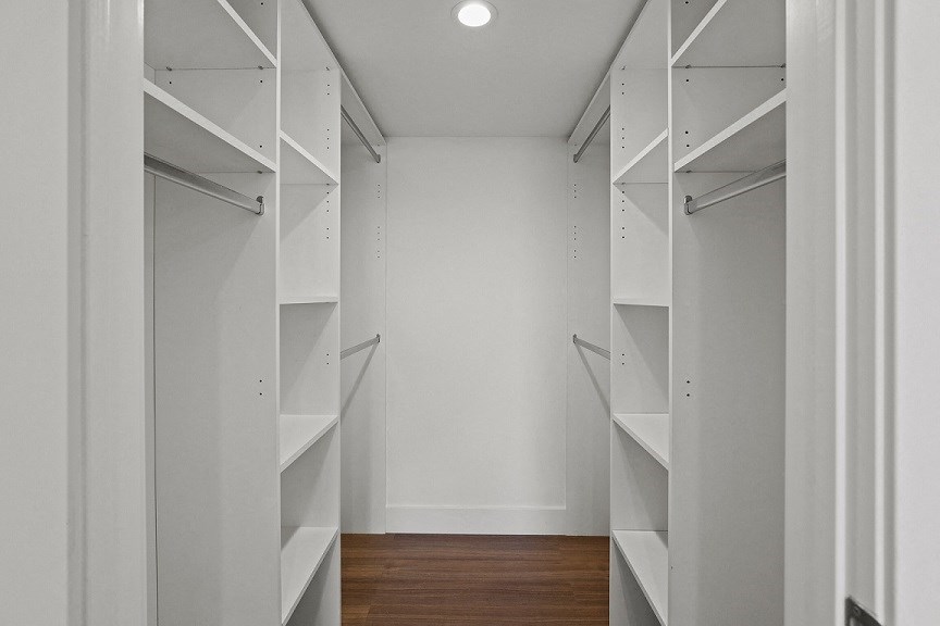 Large-Size Walk-In Closet with Built-In Organizers