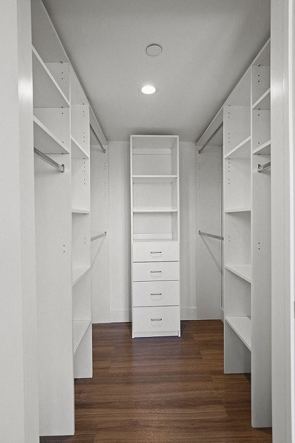 Walk-In Closet with Built-in Organizers