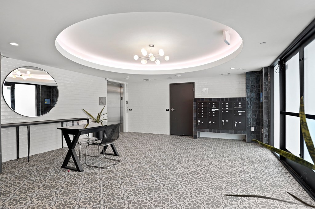 Lobby, Elevator, and Resident Mailboxes