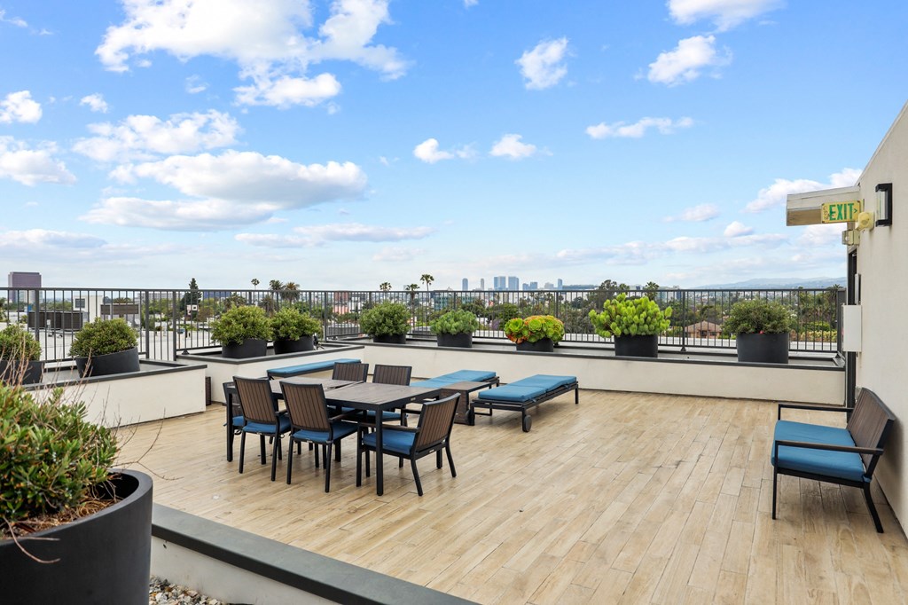 Entertainment Area of the Rooftop Terrace of Hayworth Abbey
