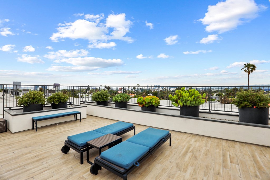 Rooftop Terrace with Deck Chairs
