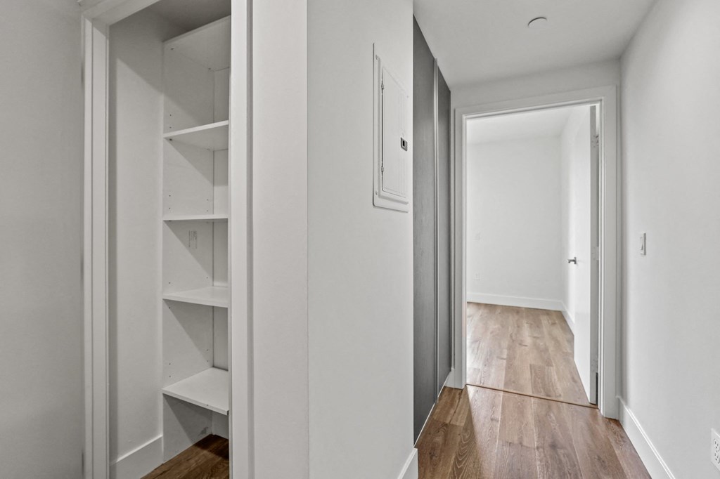 Hall Closet with Shelving